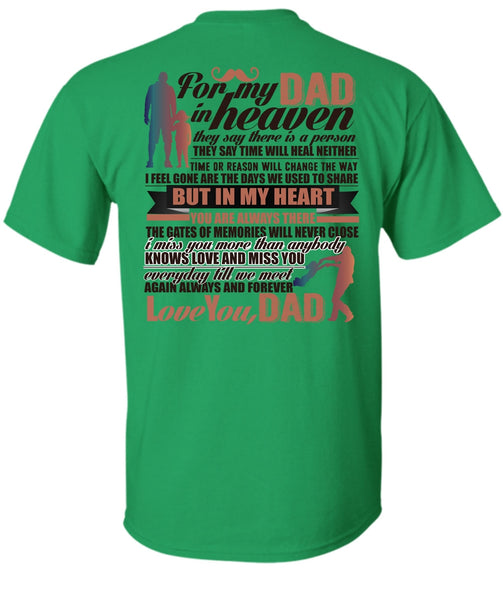 For My Dad In Heaven T Shirt, Being A Papa T Shirt