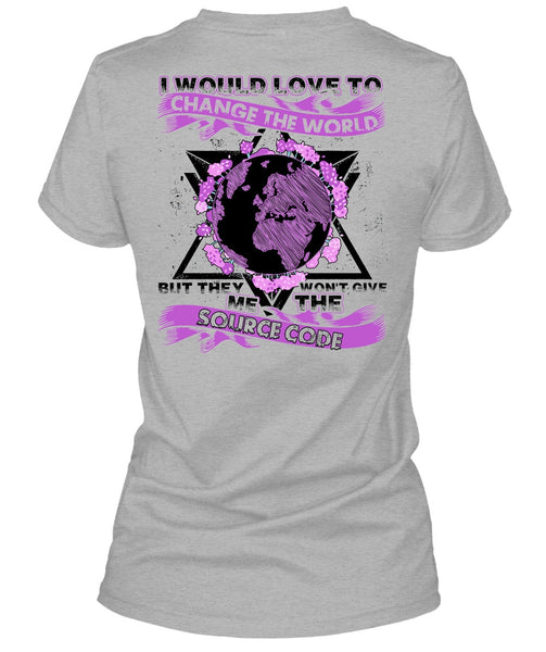 I Would Love To Change The World T Shirt, I Love Programmer T Shirt