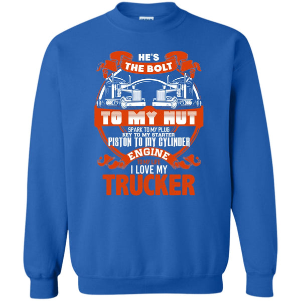 I Love My Trucker T Shirt, Coolest Trucker's Wife Sweatshirt