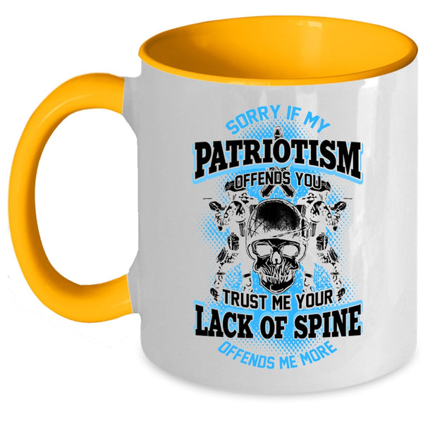 Awesome Veterans Coffee Mug, If My Patriotism Offends You Accent Mug