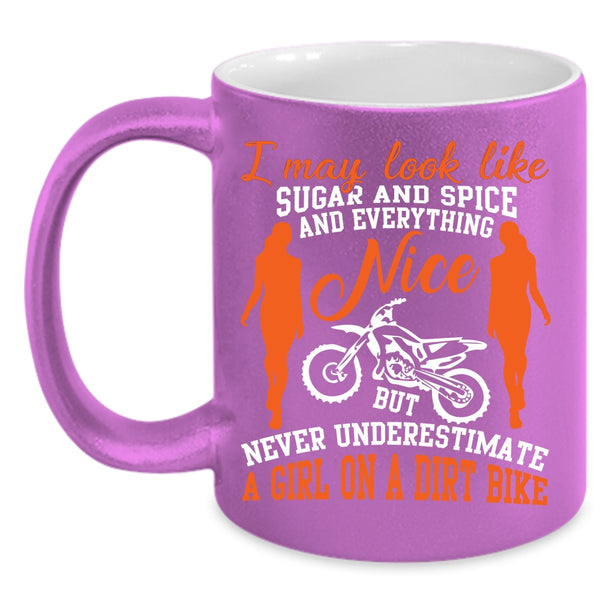 A Girl On A Dirt Bike Coffee Mug, Cool Gift For My Daughter Coffee Cup