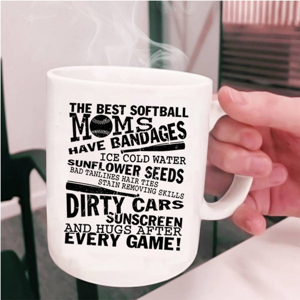 I Love Softball Coffee Mug, The Best Softball Moms Cup
