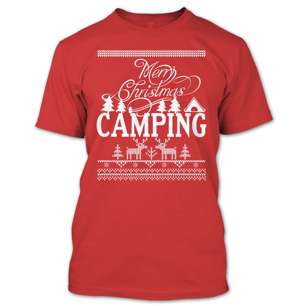 Merry Christmas Camping T Shirt, Coolest Camper T Shirt