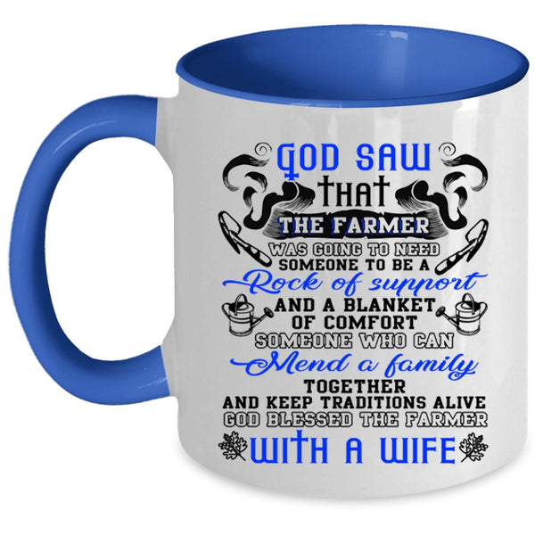The Farmer With A Wife Coffee Mug, Farmer Accent Mug