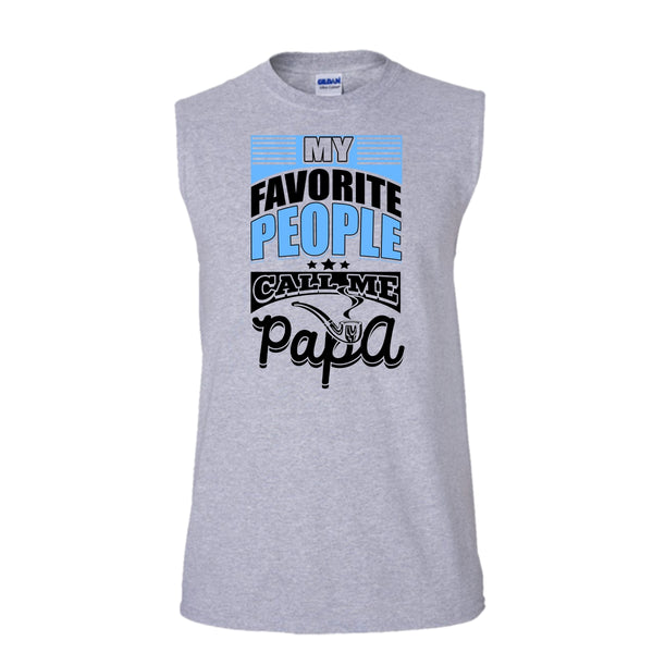 My Favorite People Call Me Papa T Shirt, Father's Day Gift T Shirt, Awesome t-shirts (Men's Cotton Sleeveless)