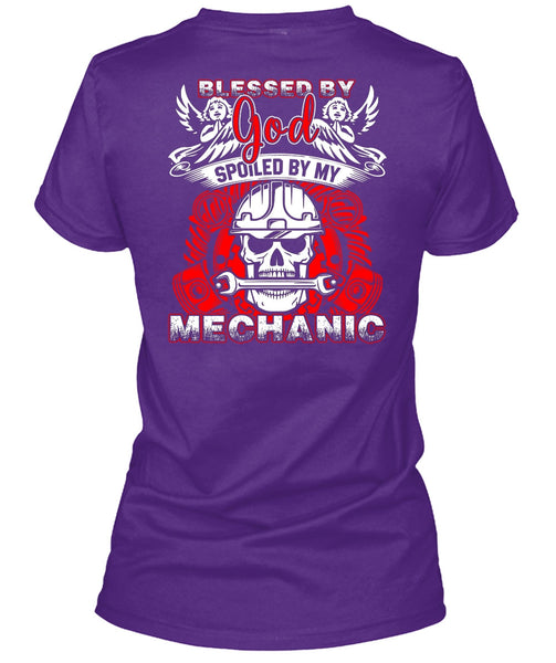 God Spoiled By My Mechanic T Shirt, I Love Mechanic T Shirt