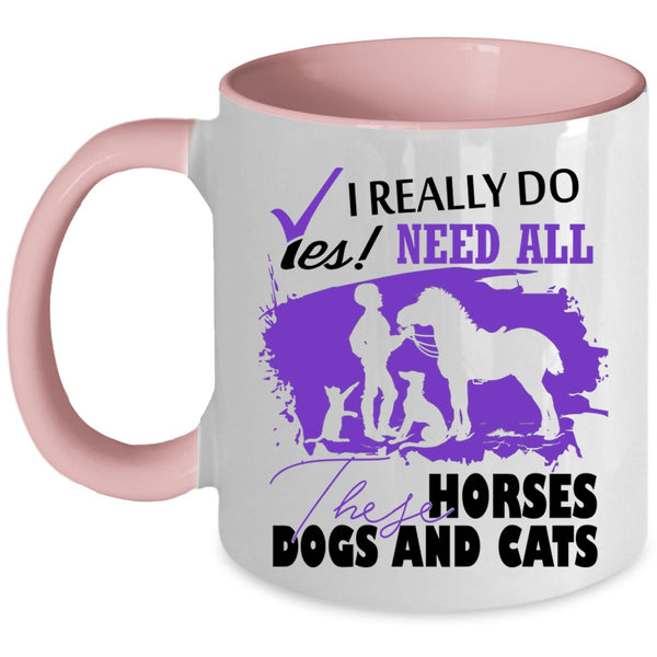 Cute Cattle Coffee Mug, Need All These Horses Dogs And Cats Accent Mug