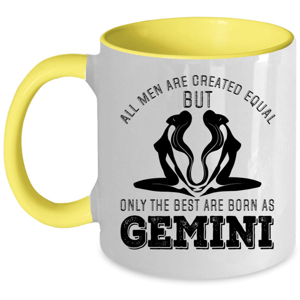 Gift For Dad Coffee Mug, The Best Men Are Born As Gemini Accent Mug