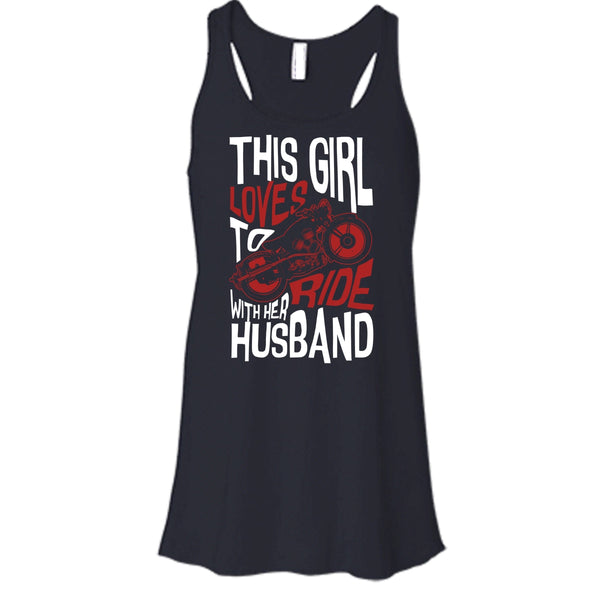 This Girl Loves To Ride With Her Husaband T Shirt, Rider T Shirt, Cool T Shirt