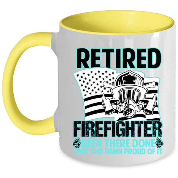Cool Gift For Grandpas Coffee Mug, Retired Firefighter Accent Mug