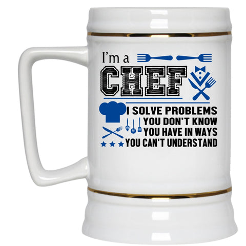 Cool Gift For Kitchener Beer Stein 22oz, I'm A Chef Beer Mug