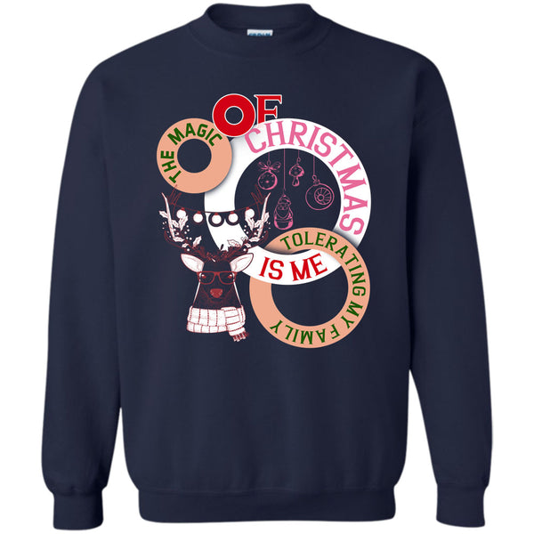 Tolerating My Family T Shirt, Coolest Merry Christmas Sweatshirt