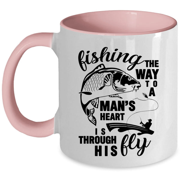 The Way To A Man's Heart Coffee Mug, Fishing Accent Mug