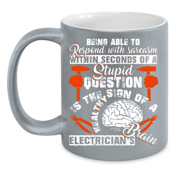 Electrician'S Brain Coffee Mug, Funny Electricians Coffee Cup