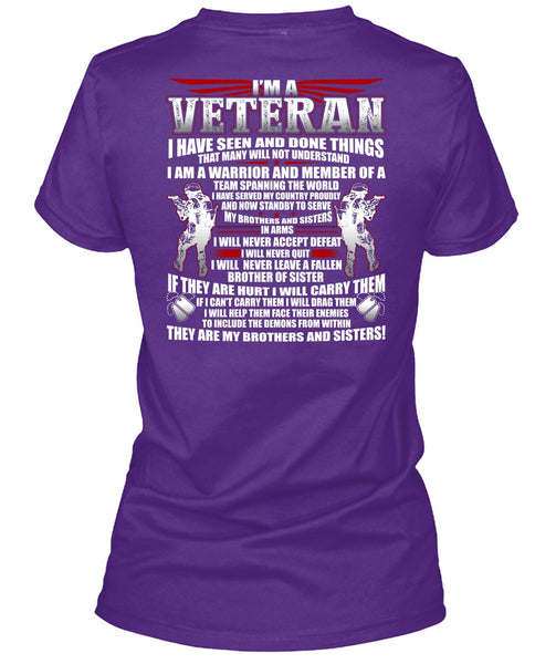 I'm A Veteran T Shirt, My Brothers And Sisters T Shirt
