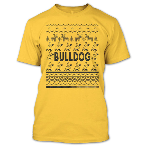 Bulldog T Shirt, Dog Merry Christmas T Shirt