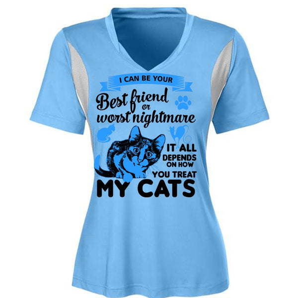 It All Depends On How You Treat My Cats T Shirt, I Love My Cat T Shirt