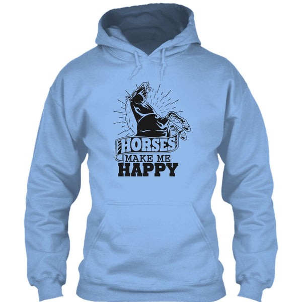 Horses Make Me Happy T Shirt, Coolest Equestrian T Shirt