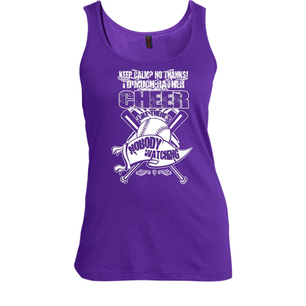 I'd Much Rather Cheer T Shirt, I'm A Baseball Player Tank Top