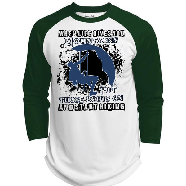 Start Hiking T Shirt, I Love Hiking T Shirt, Awesome T-Shirts  (Polyester Game Baseball Jersey)