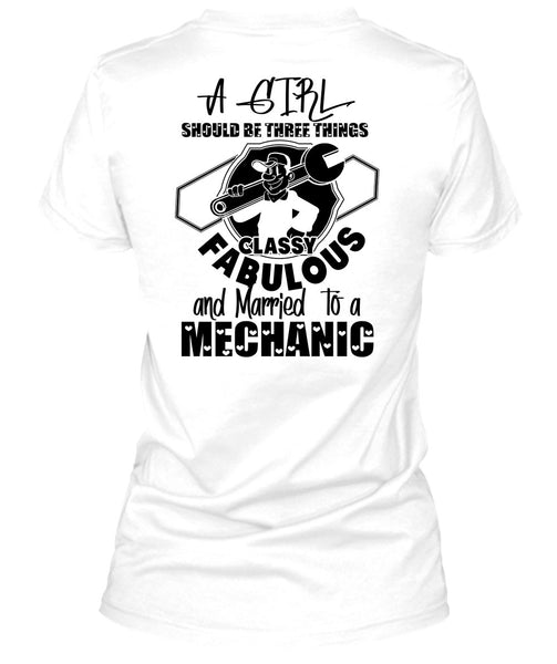 Married To A Mechanic T Shirt, I Love Mechanic T Shirt