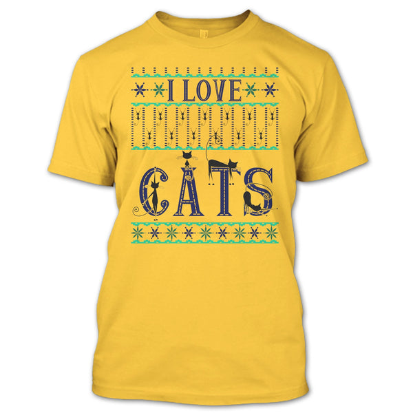 I Love Cats T Shirt, Catmas T Shirt