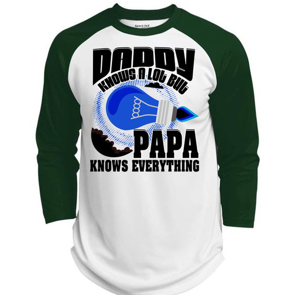 Daddy Knows A Lot T Shirt, I Love Papa T Shirt, Awesome T-Shirts  (Polyester Game Baseball Jersey)