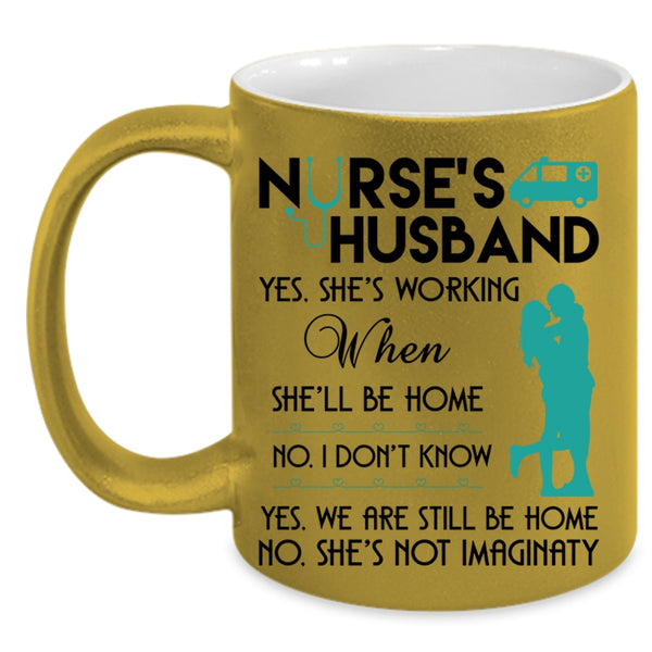 Awesome Nurse's Husband Coffee Mug, Nurse's Husband Accent Mug
