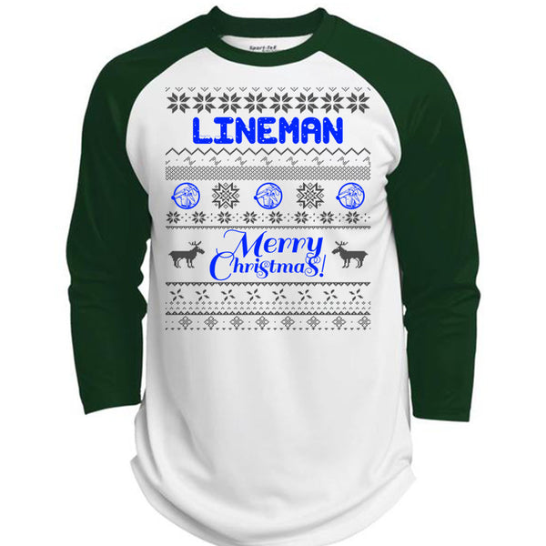 Lineman Merry Christmas T Shirt, I Love Lineman T Shirt, Awesome T-Shirts  (Polyester Game Baseball Jersey)