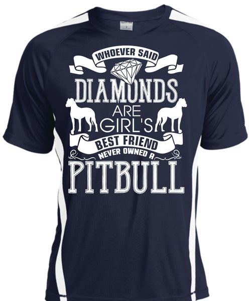 Never Owned A Pit Bull T Shirt, Diamonds Are Girl's Best Friend T Shirt, Cool Shirt