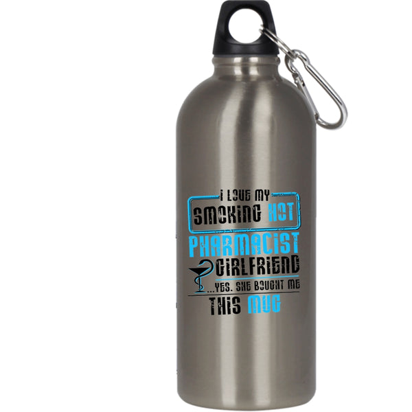 I Love My Smoling Hot Pharmacist Girlfriend 20 oz Stainless Steel Bottle,Cute Couple Outdoor Sports Water Bottle