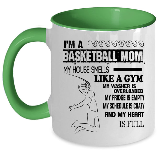 Awesome Basketball Mom Coffee Mug, I'm A Basketball Mom Accent Mug