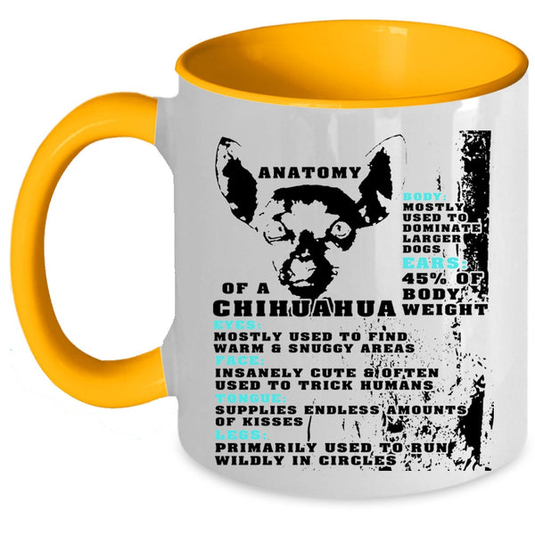 Cool Dogs Coffee Mug, Anatomy Of A Chihuahua Accent Mug