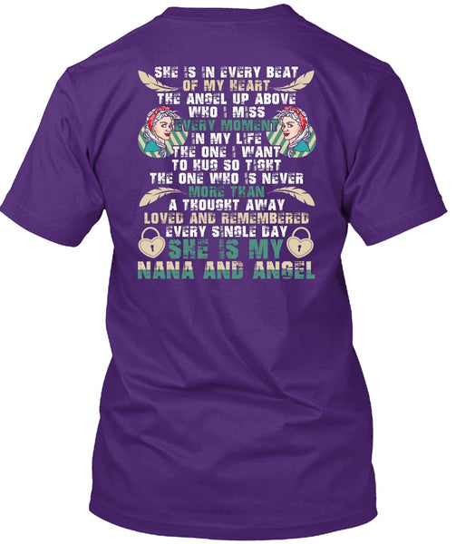 She Is My Nana And Angel T Shirt, Beat Of My Heart T Shirt