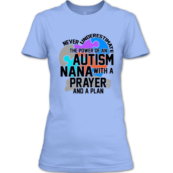 Never Underestimate T Shirt, Coolest Autism Nana T Shirt