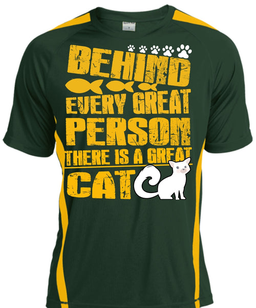 There Is A Great Cat T Shirt, Behind Every Great Person T Shirt, Cool Shirt