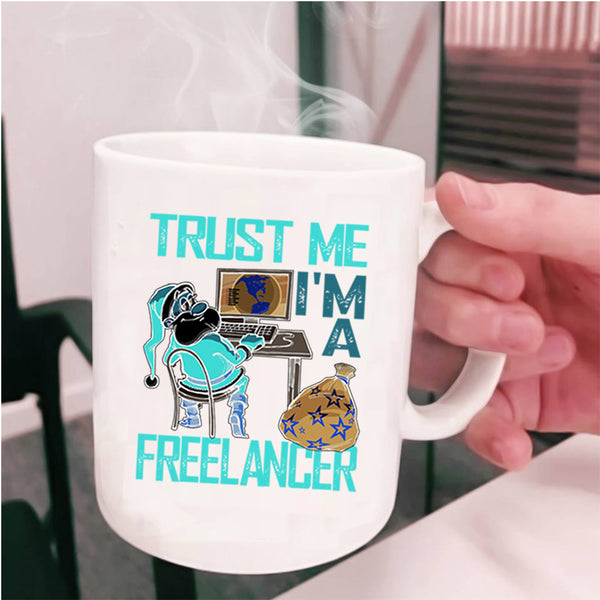 Cool Christmas Coffee Mug, I'm A Freelancer Cup