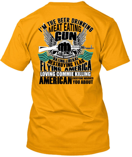 Meat Eating Gun T Shirt, I Love Gun T Shirt