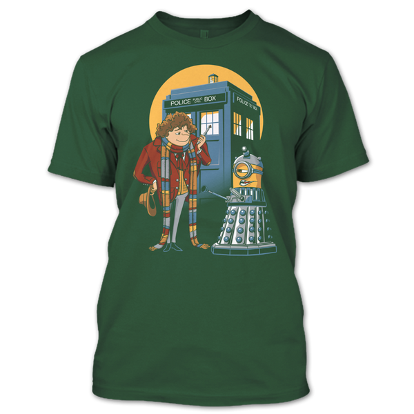 A black t-shirt with the shopify logo