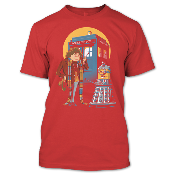 A black t-shirt with the shopify logo