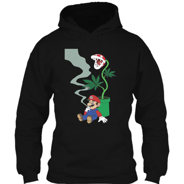 A black t-shirt with the shopify logo