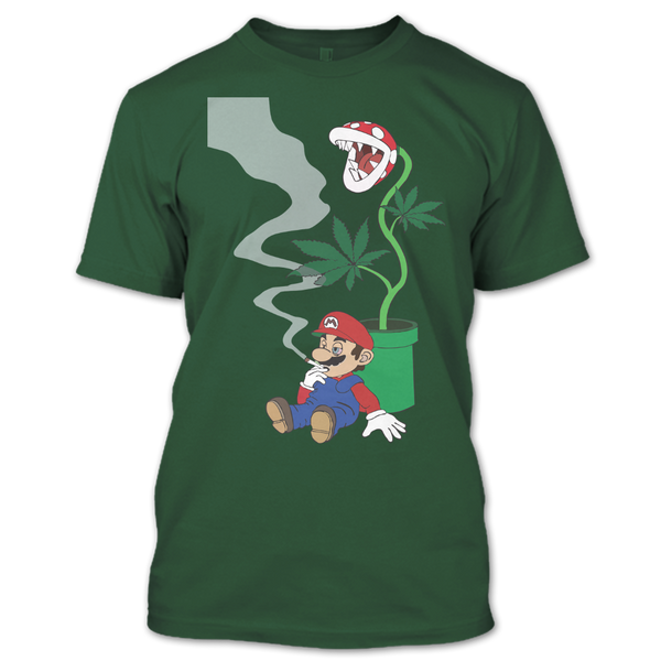 A black t-shirt with the shopify logo