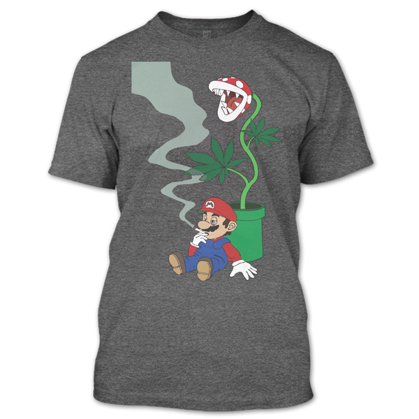 A black t-shirt with the shopify logo