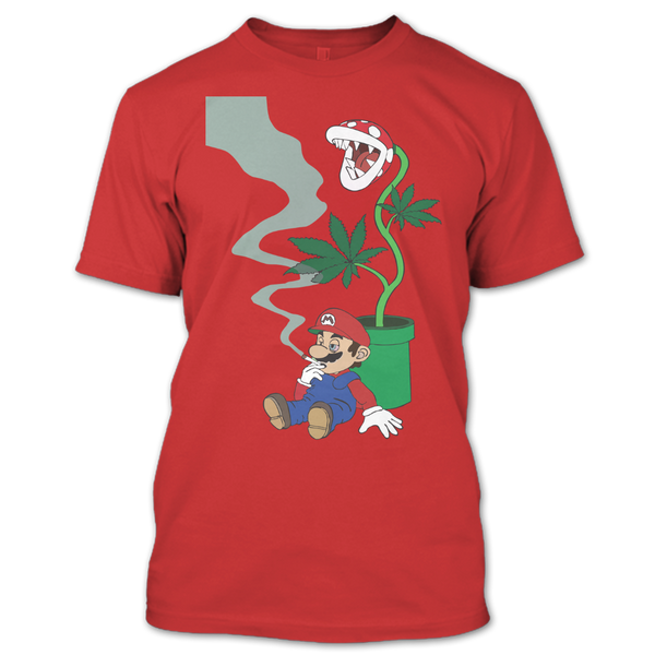 A black t-shirt with the shopify logo