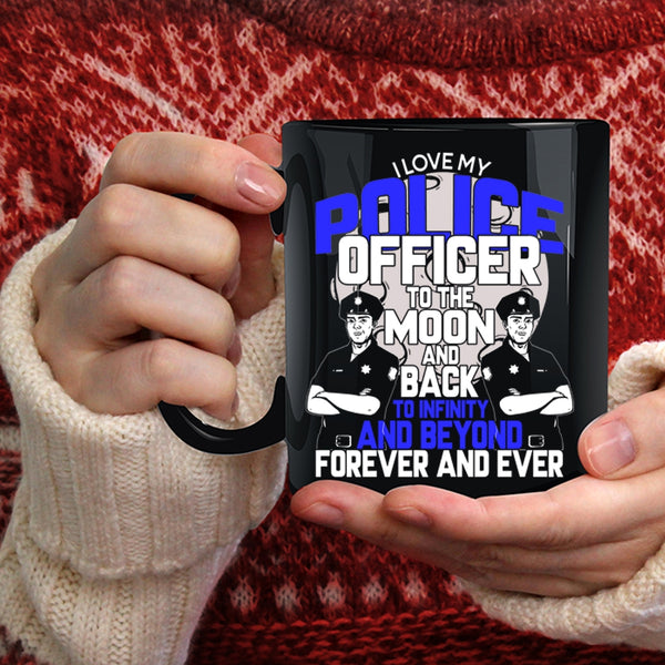 I Love My Police Officer Coffee Mug, Cute Police Officer's Girlfriend Coffee Cup
