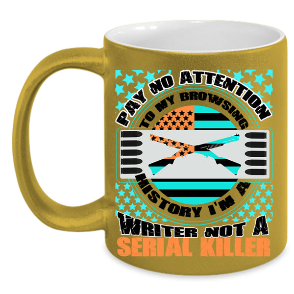 Cool American Flag Coffee Mug, I'm A Writer Accent Mug