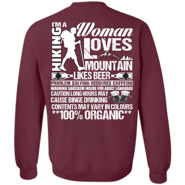 Woman Loves Mountain T Shirt, I Love Hiking Sweatshirt