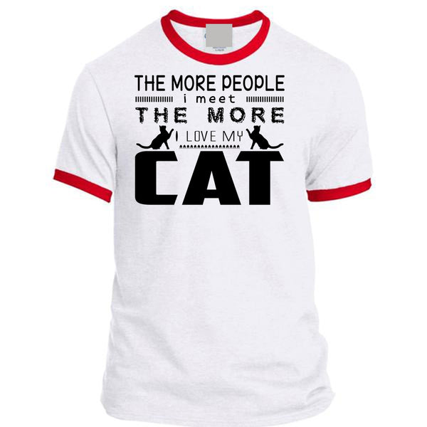 The More People I Meet The More I Love My Cat T Shirt, Cool Pets T Shirt