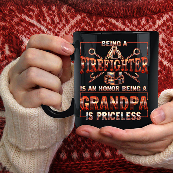 Being A Firefighter Coffee Mug, Being A Grandpa Is Priceless Coffee Cup