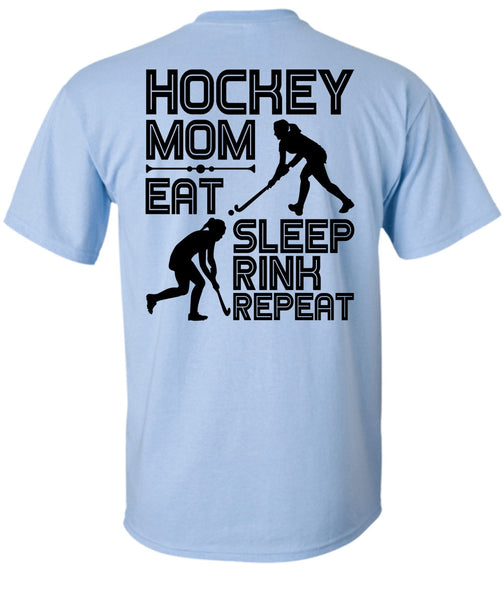 Hockey Mom Eat Sleep Rink Repeat T Shirt, I Love Hockey T Shirt